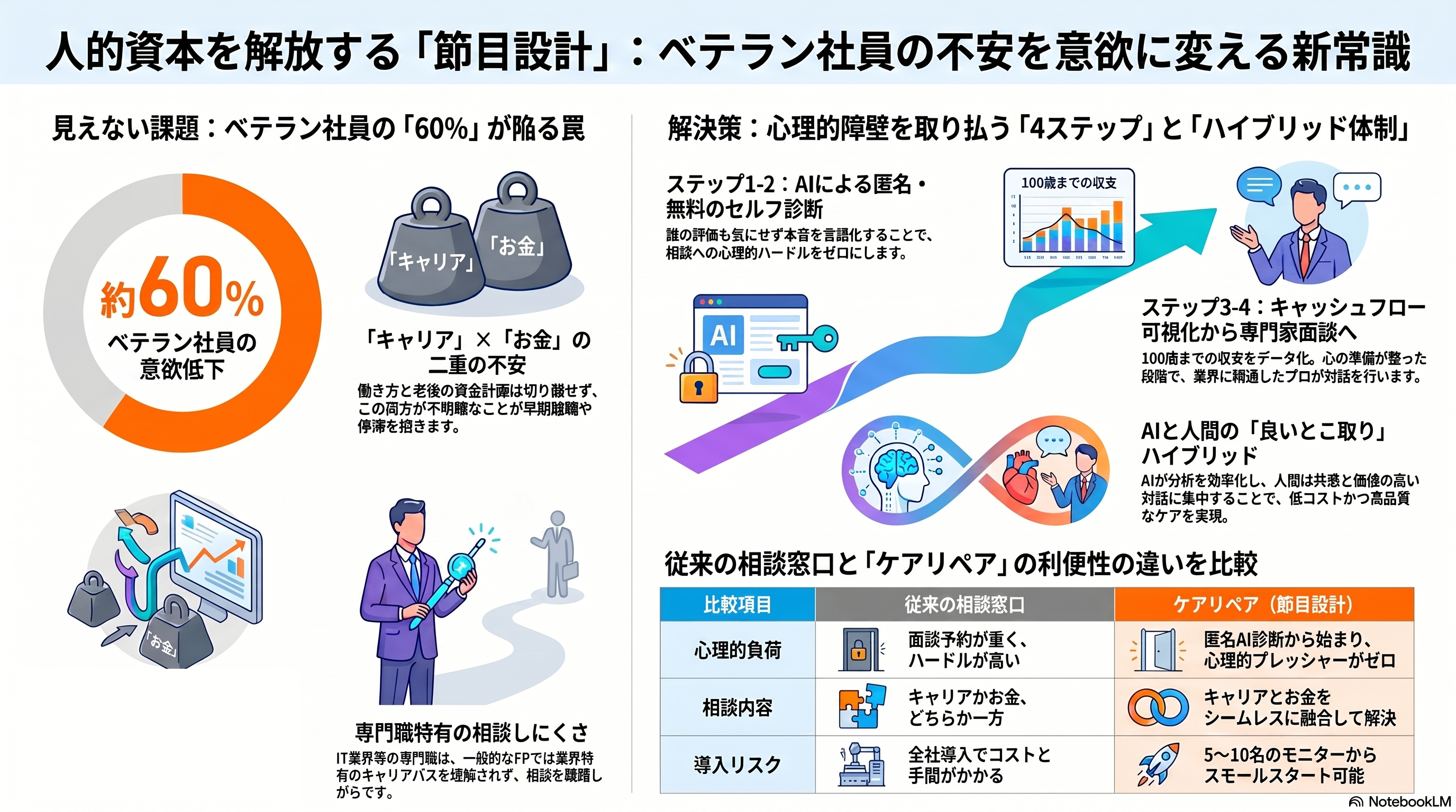 ベテラン社員を活かす節目設計